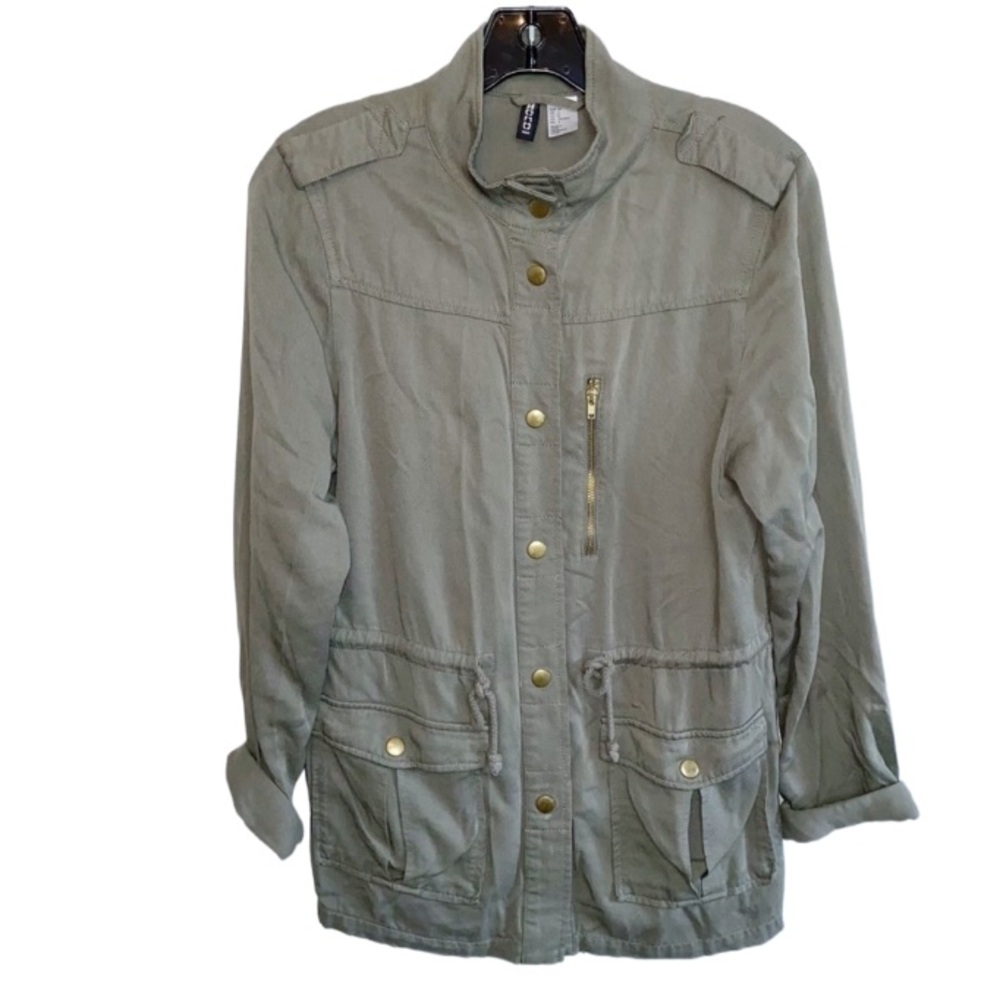 Divided H&M | Khaki Green military Utility Jacket 4